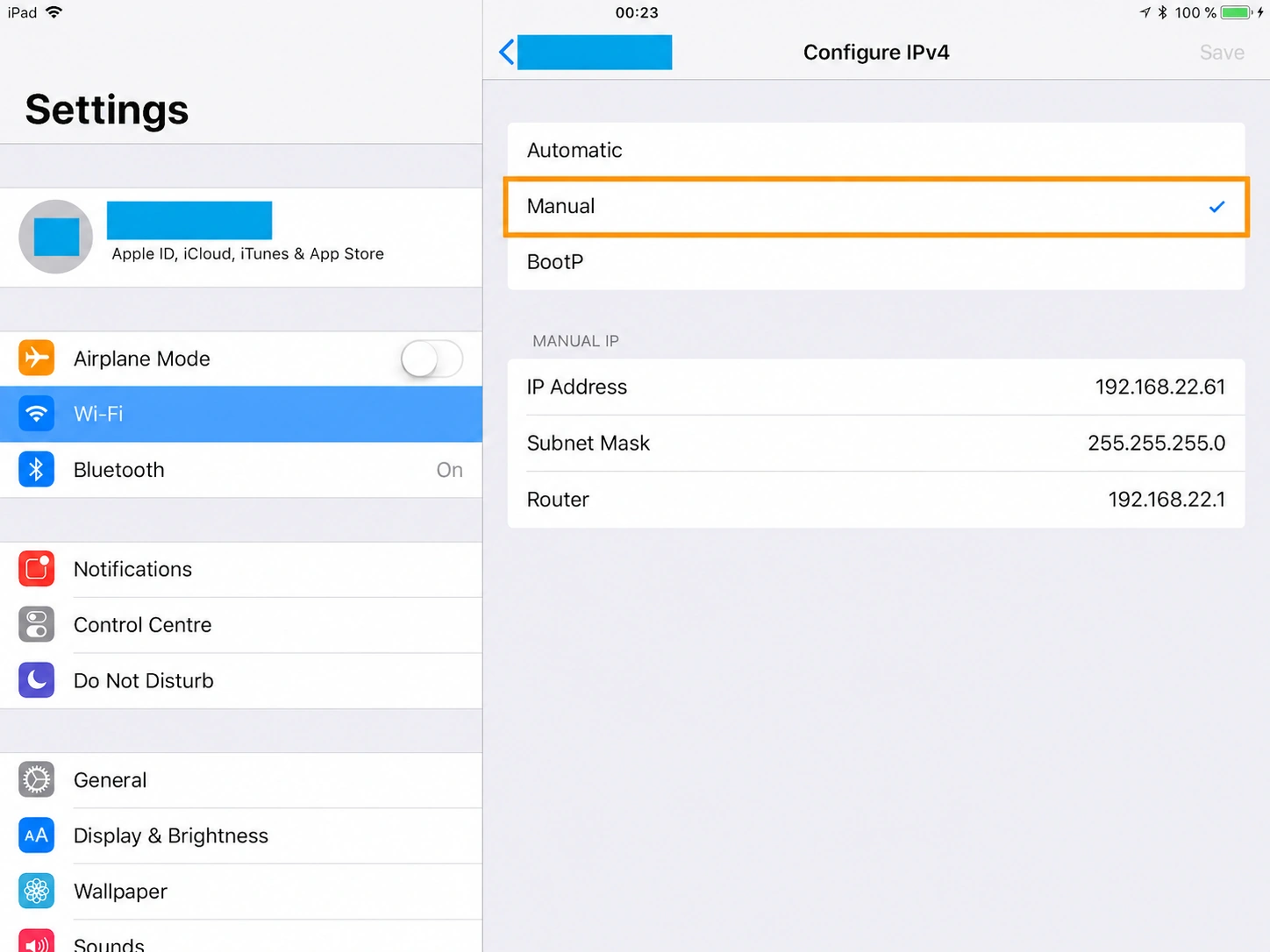 iPad setup screenshot 2
