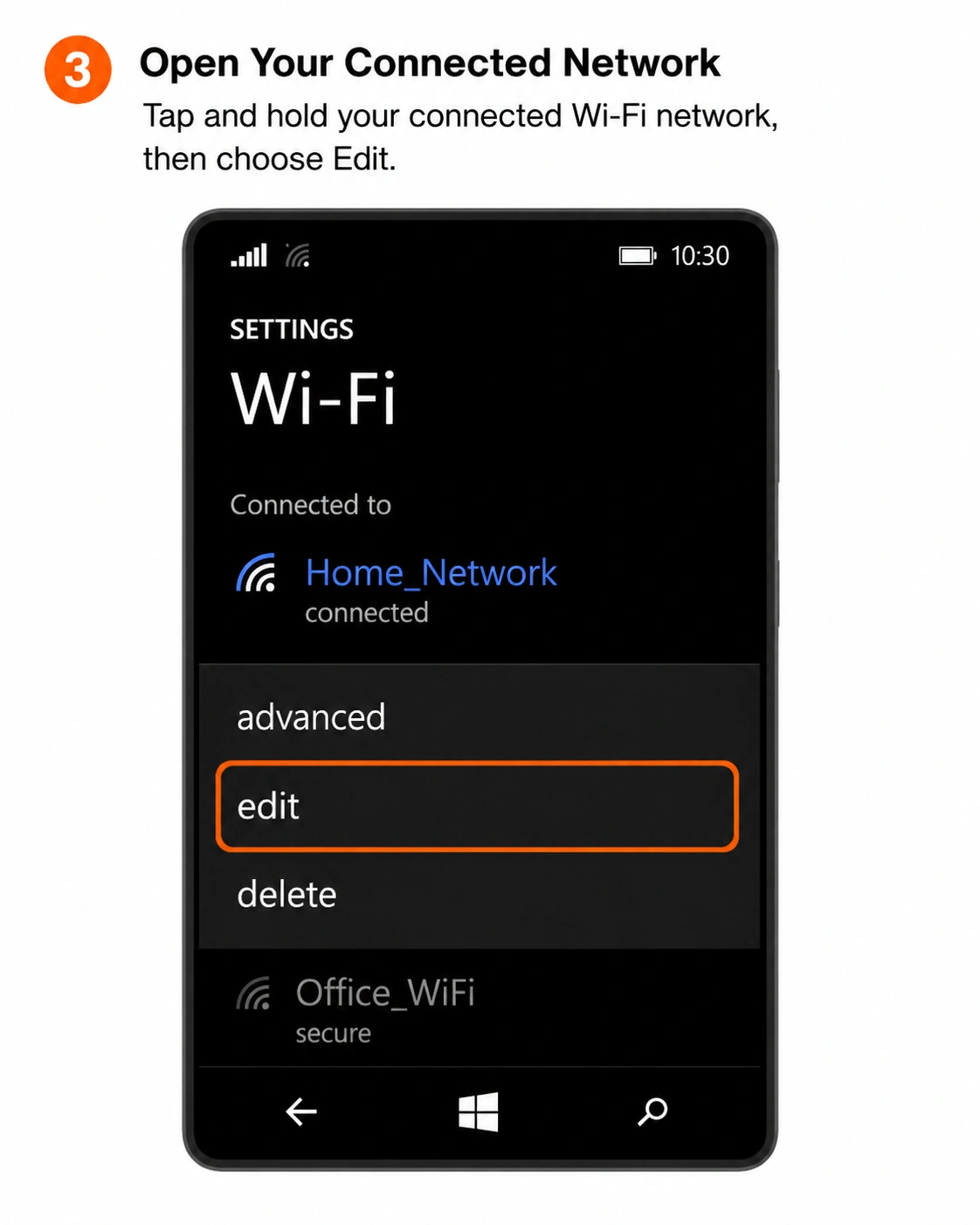 Windows Phone setup screenshot 3