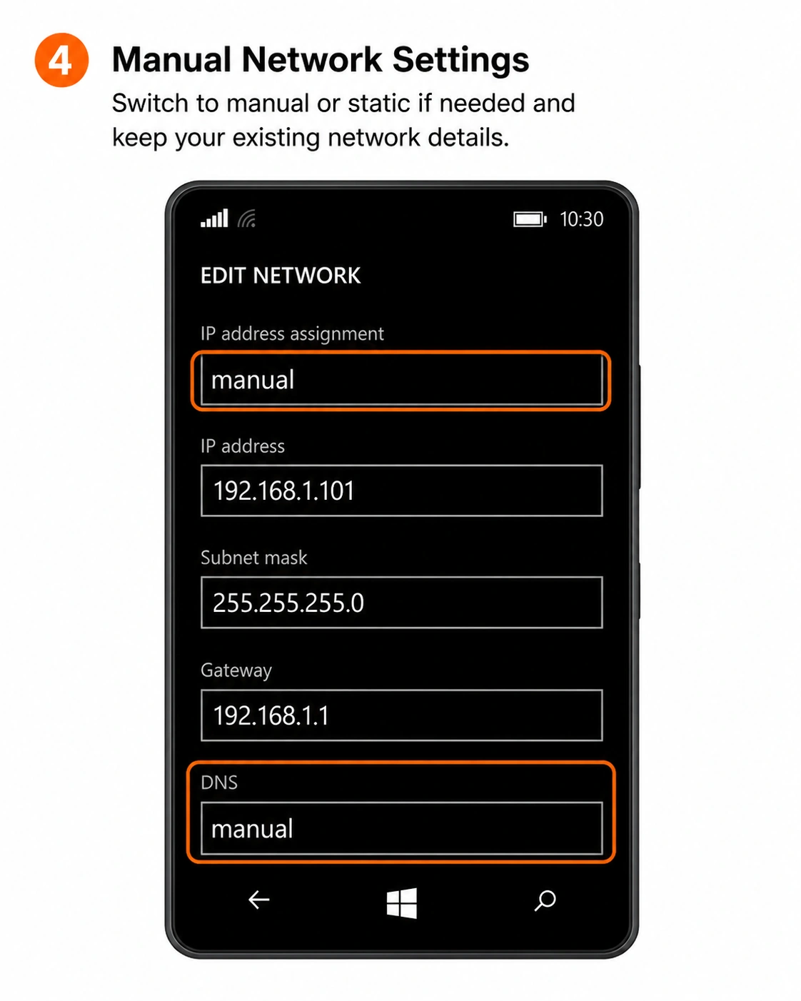Windows Phone setup screenshot 4