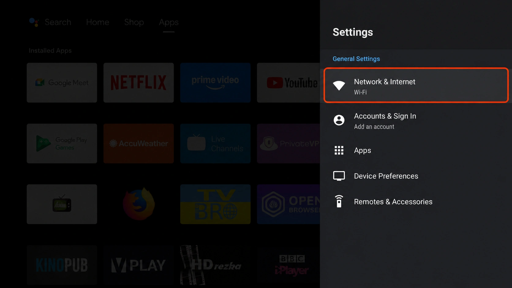 Xiaomi Mi Box setup screenshot 1