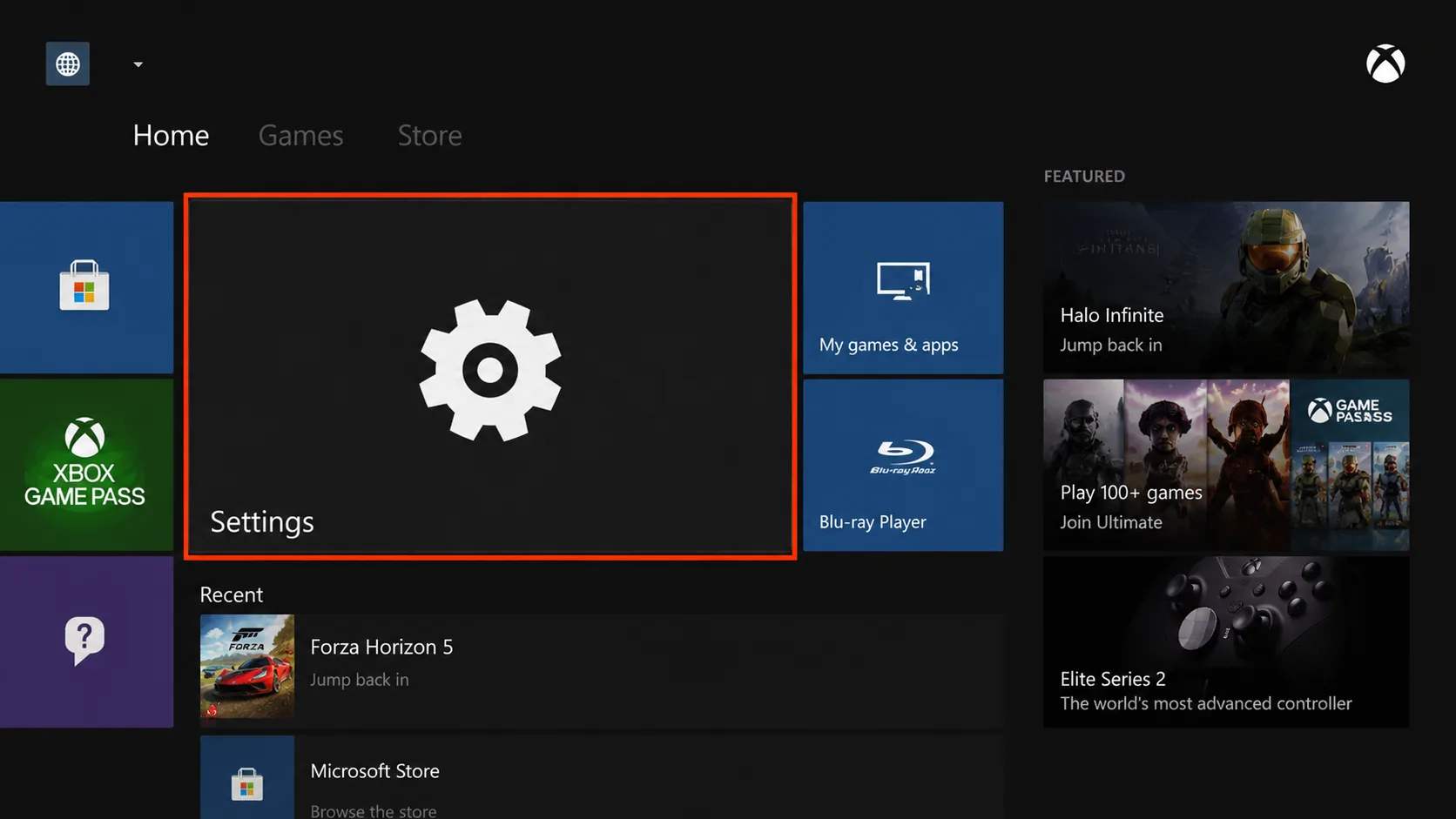 Xbox One setup screenshot 1