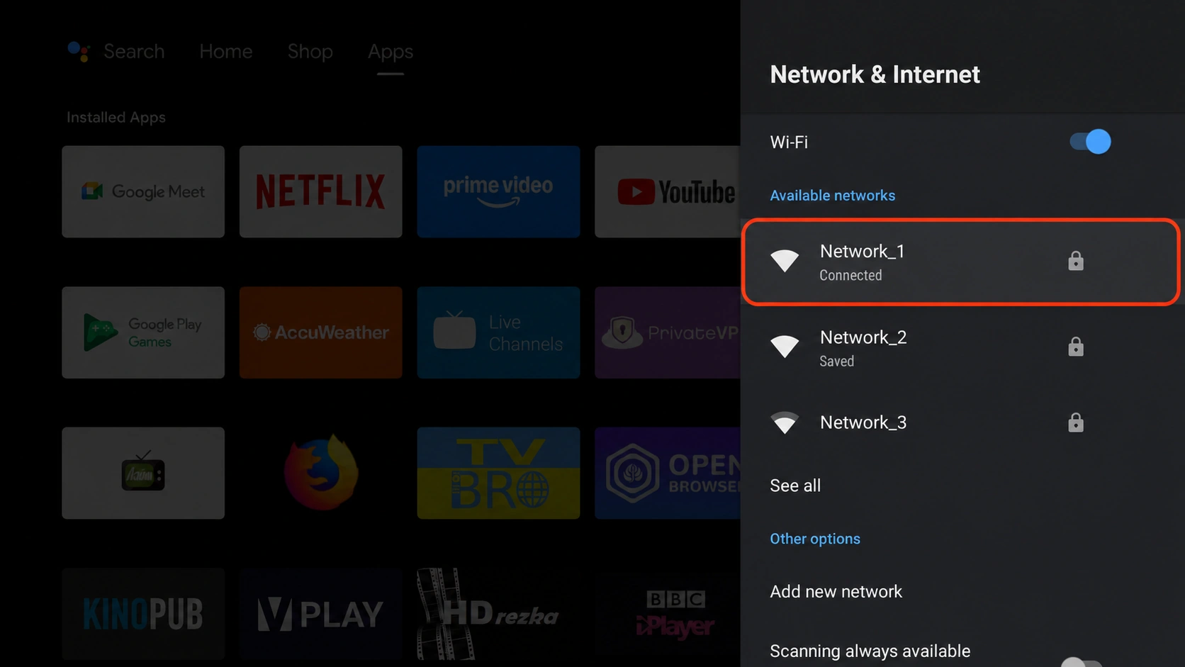 Xiaomi Mi Box setup screenshot 2