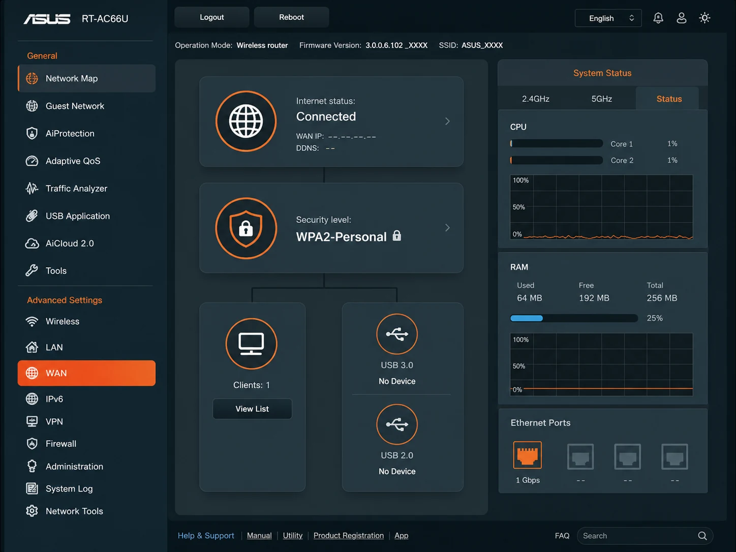 Asus Router setup screenshot 2