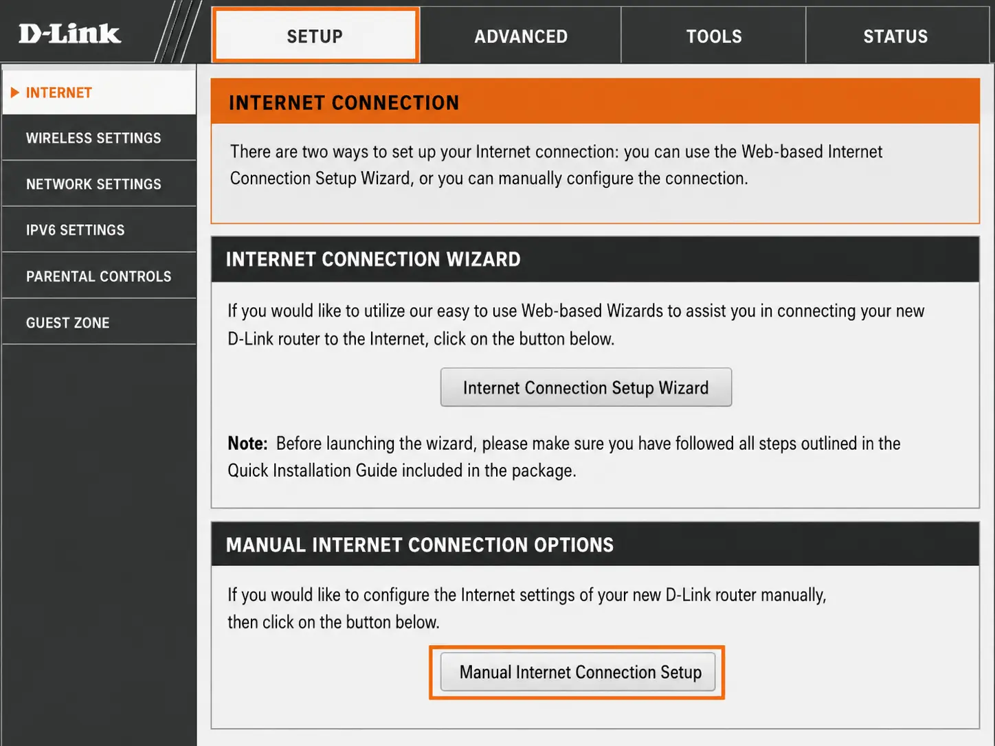 D-Link Router setup screenshot 2